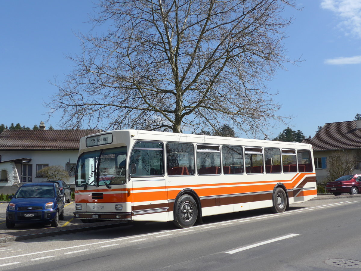 (190'062) - Wegmller, Mnsingen - BE 399'675 - FBW/R&J (ex Bamert, Wollerau) am 7. April 2018 in Kernenried, Gasthof Lwen