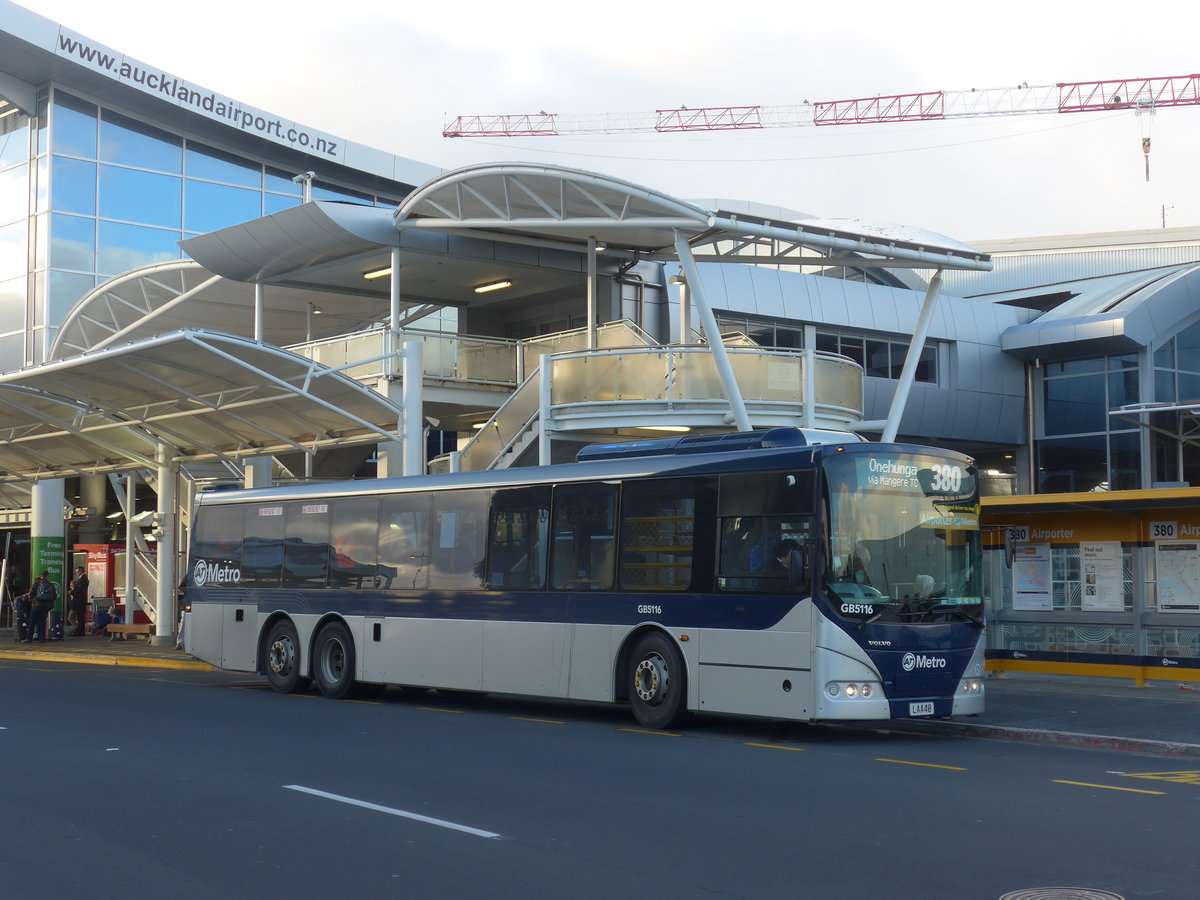 (190'504) - AT Metro, Auckland - Nr. GB5116/LAA40 - Volvo/GBV NZ am 20. April 2018 in Auckland, Airport