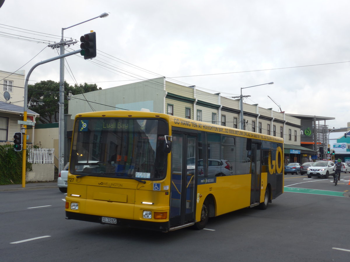 (191'570) - GO Wellington - Nr. 727/XL3265 - MAN/Designline (ex Stagecoach, Auckland Nr. 727) am 27. April 2018 in Wellington, Spital