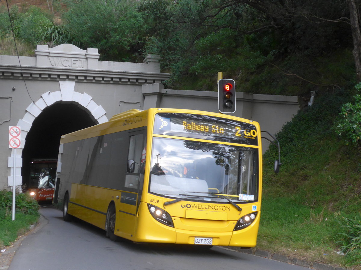 (191'787) - GO Wellington - Nr. 4259/GZP253 - Alexander Dennis/KiwiBus am 27. April 2018 in Wellington, Hataitai Bus Tunnel