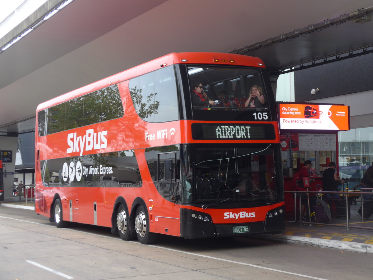 (192'273) - SkyBus, Melbourne - Nr. 105/BS01 WX - Bustech (ex Nr. 106) am 2. Mai 2018 in Melbourne, Airport