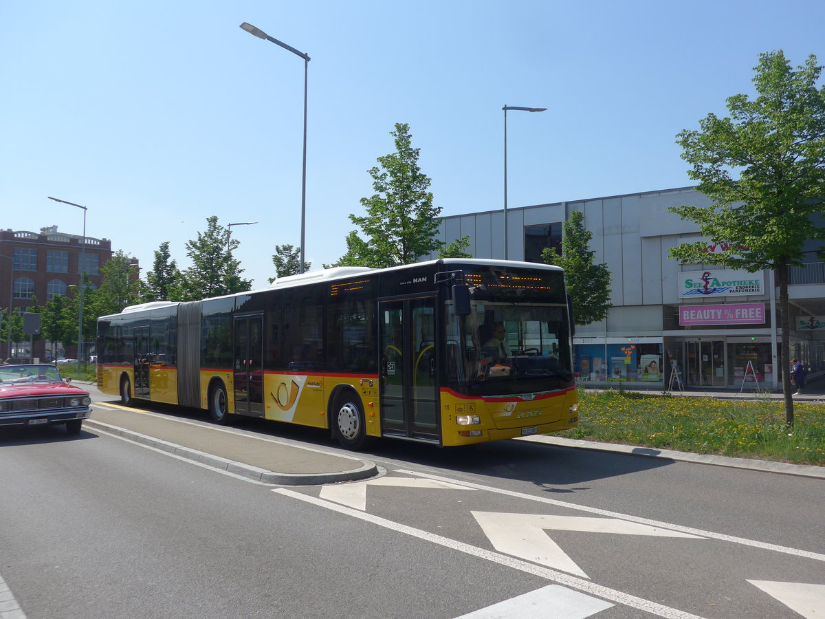 (192'744) - Eurobus, Arbon - Nr. 15/TG 153'907 - MAN am 5. Mai 2018 in Arbon, Stickereistrasse
