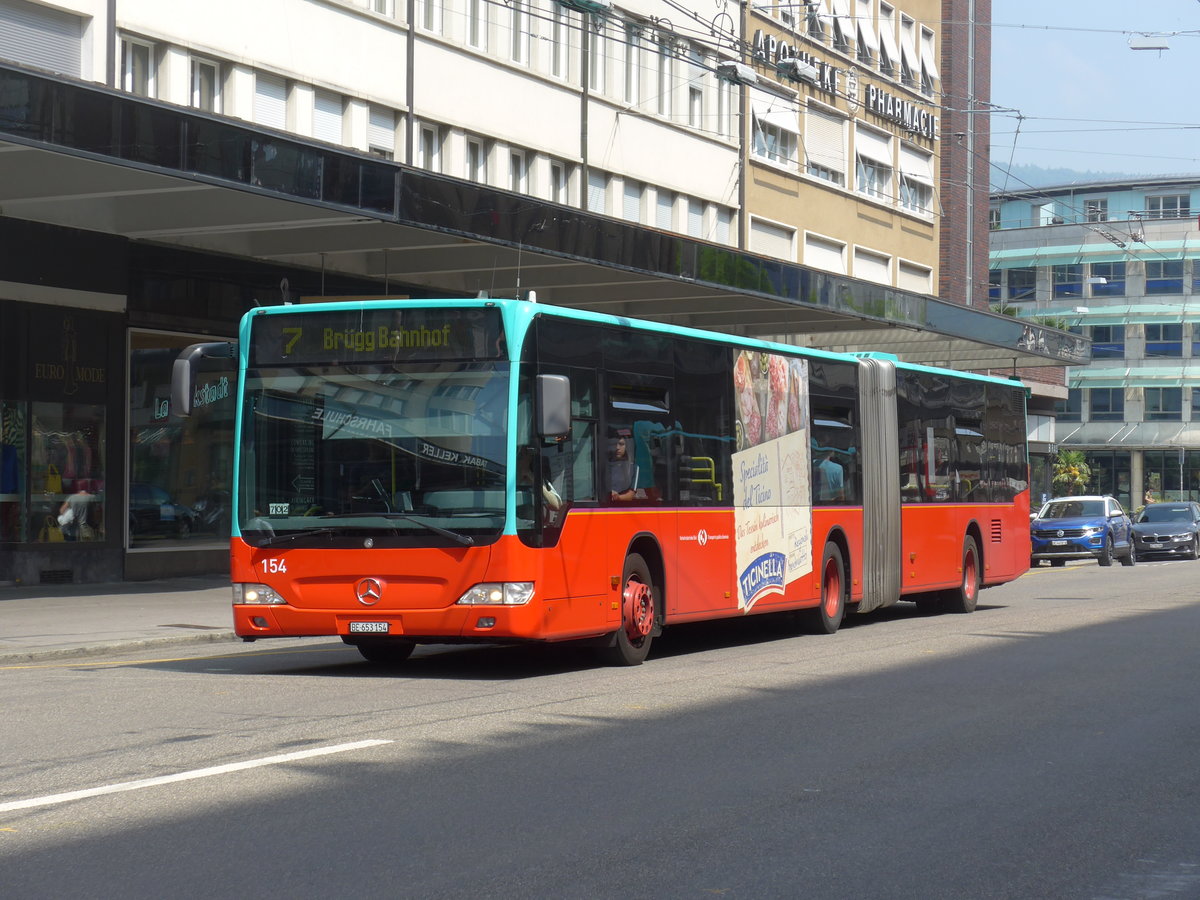 (192'809) - VB Biel - Nr. 154/BE 653'154 - Mercedes am 6. Mai 2018 beim Bahnhof Biel
