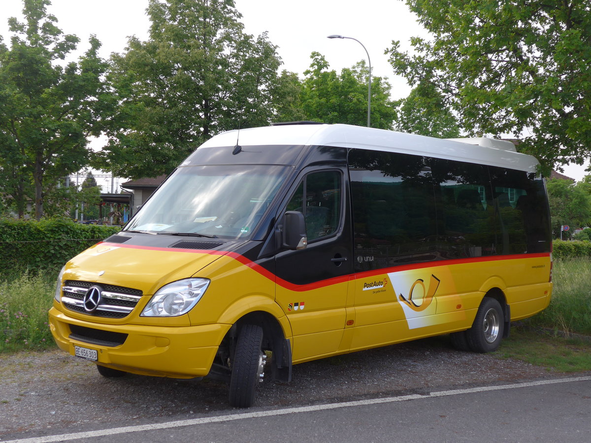 (193'024) - PostAuto Bern - Nr. 303/BE 656'303 - Mercedes/UNVI am 16. Mai 2018 in Thun, Seestrasse