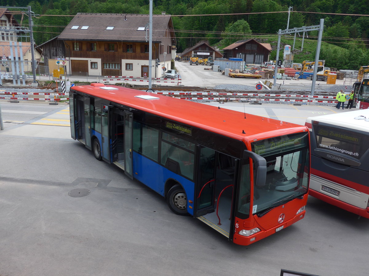 (193'318) - Lathion, Sion - Nr. 5/VS 24'726 - Mercedes (ex Chrisma, St. Moritz Nr. 1) am 21. Mai 2018 beim Bahnhof Montbovon