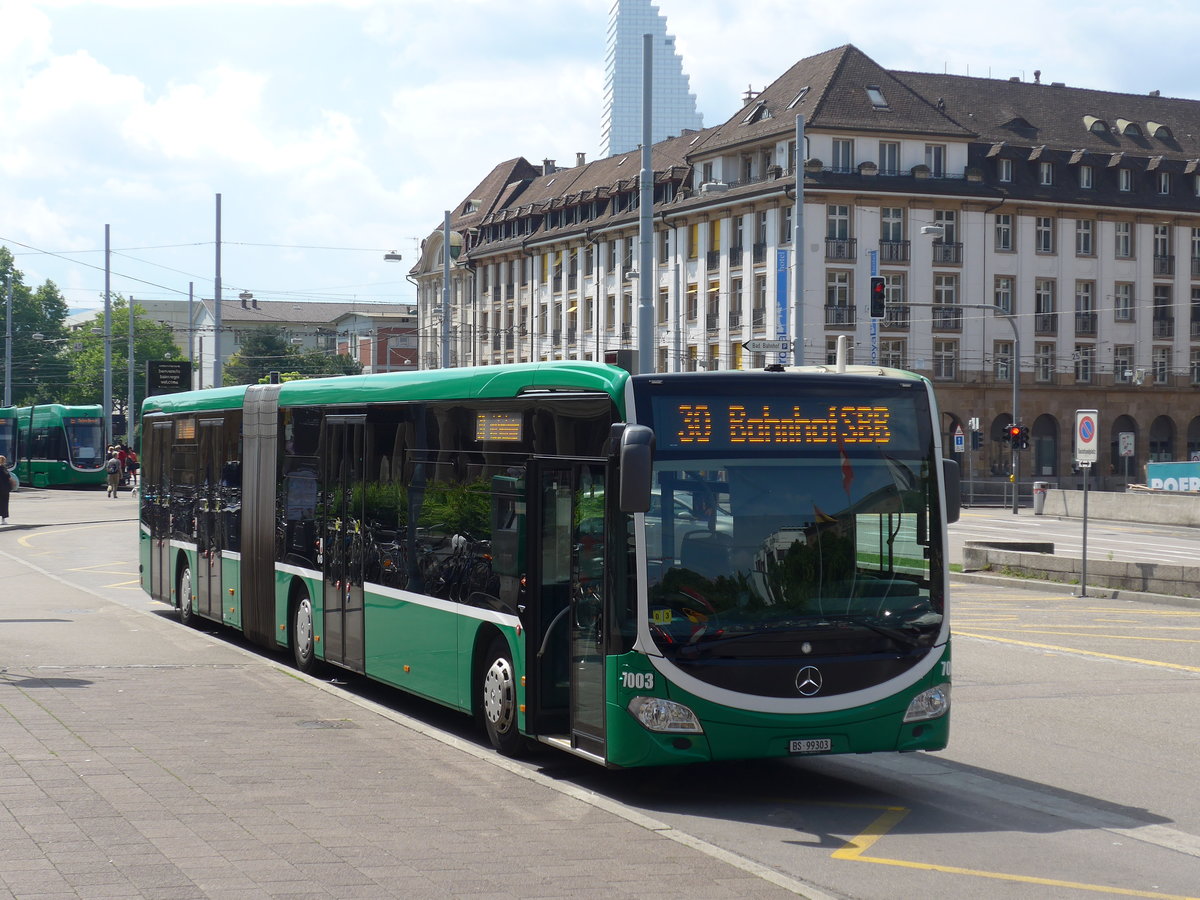 (193'909) - BVB Basel - Nr. 7003/BS 99'303 - Mercedes am 10. Juni 2018 in Basel, Badischer Bahnhof