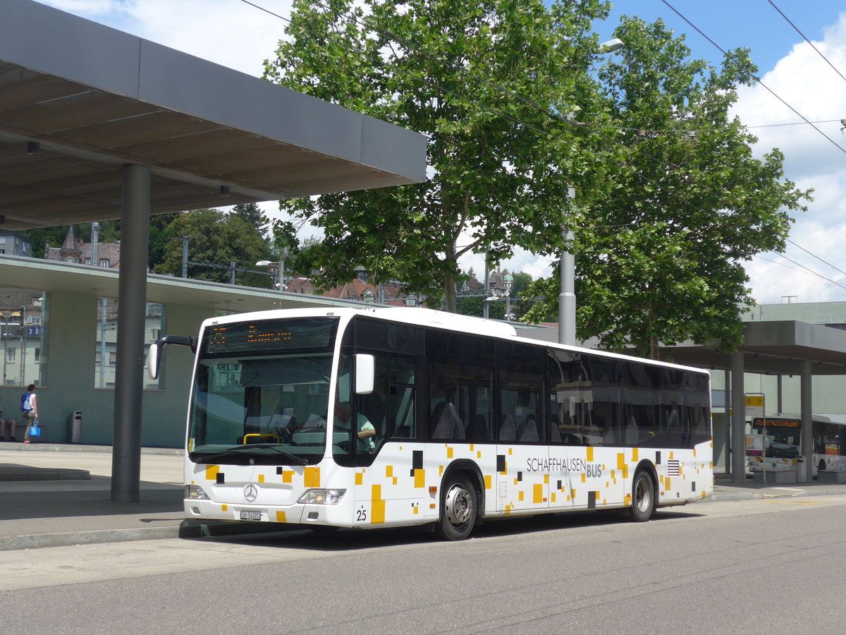 (193'912) - SB Schaffhausen - Nr. 25/SH 54'325 - Mercedes am 10. Juni 2018 beim Bahnhof Schaffhausen