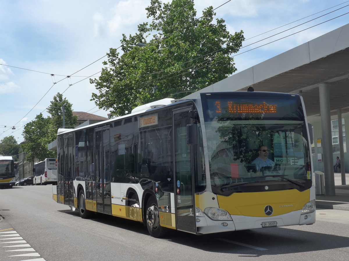 (193'924) - VBSH Schaffhausen - Nr. 5/SH 38'005 - Mercedes am 10. Juni 2018 beim Bahnhof Schaffhausen