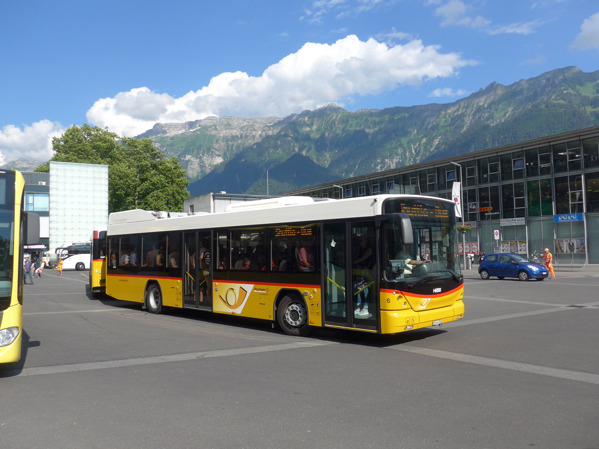 (194'286) - PostAuto Bern - Nr. 6/BE 669'359 - Hess (ex Klopfstein, Laupen Nr. 6) am 23. Juni 2018 beim Bahnhof Interlaken Ost