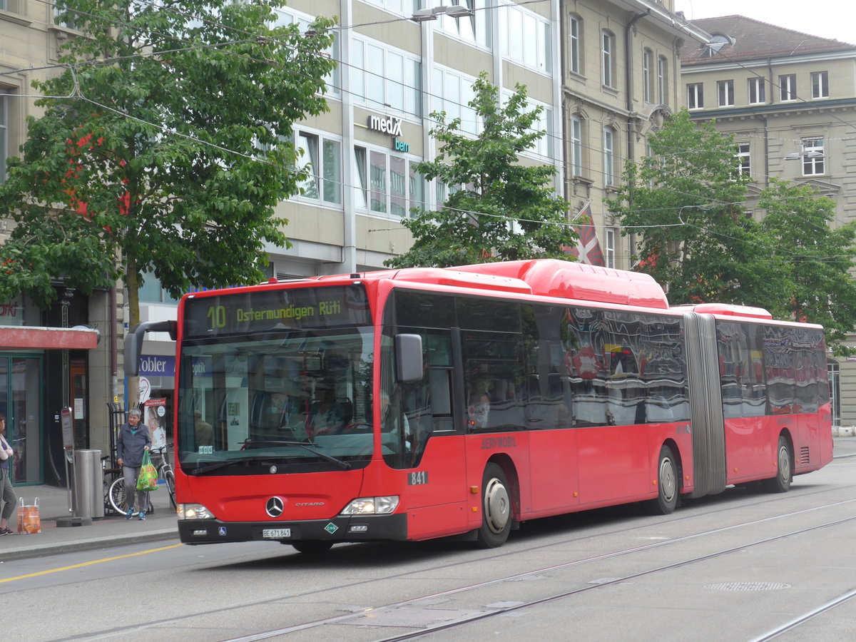 (194'386) - Bernmobil, Bern - Nr. 841/BE 671'841 - Mercedes am 24. Juni 2018 beim Bahnhof Bern