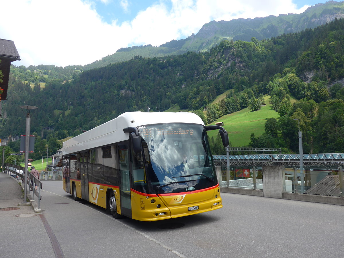 (194'410) - PostAuto Bern - BE 474'560 - Hess am 25. Juni 2018 beim Bahnhof Lauterbrunnen