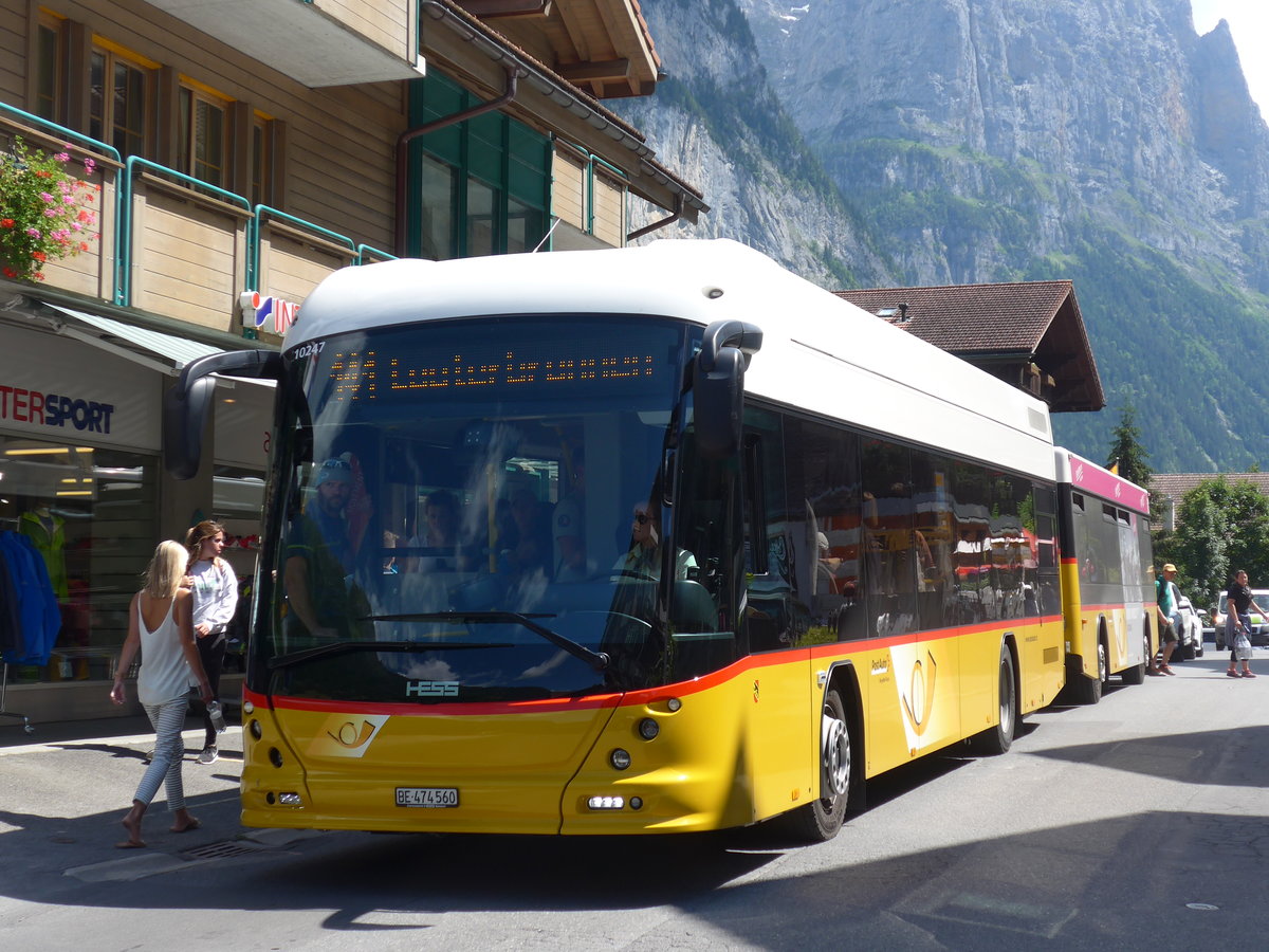 (194'446) - PostAuto Bern - BE 474'560 - Hess am 25. Juni 2018 in Lauterbrunnen, Dorf