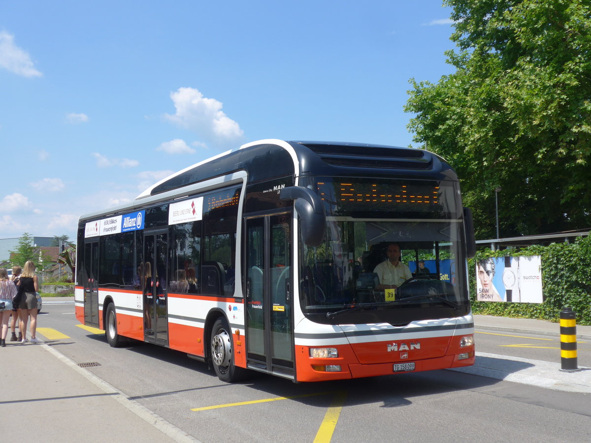 (194'611) - PostAuto Ostschweiz - TG 158'099 - MAN am 7. Juli 2018 in Frauenfeld, Jugendmusikschule