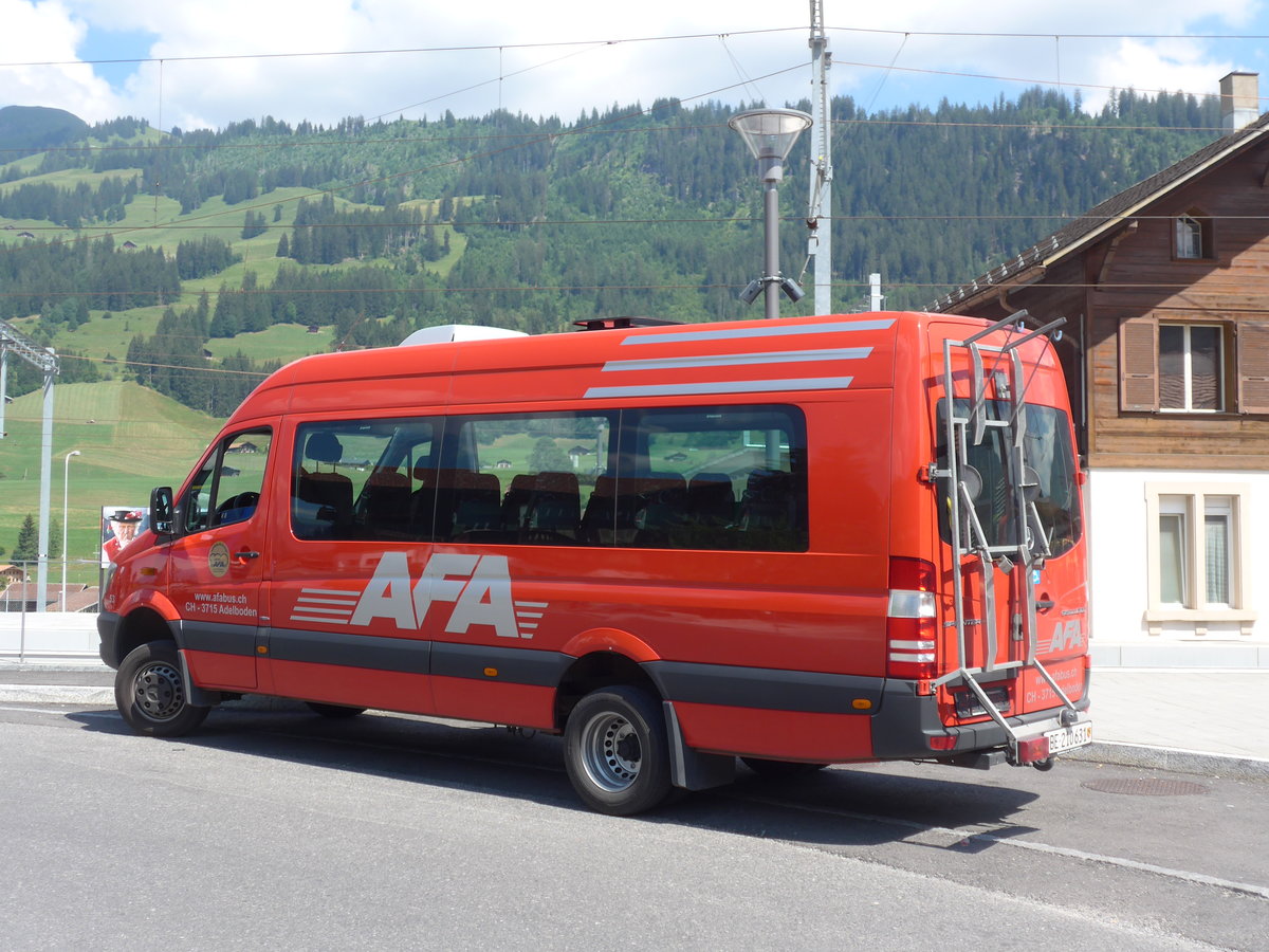 (194'719) - AFA Adelboden - Nr. 53/BE 210'631 - Mercedes am 9. Juli 2018 beim Bahnhof Zweisimmen