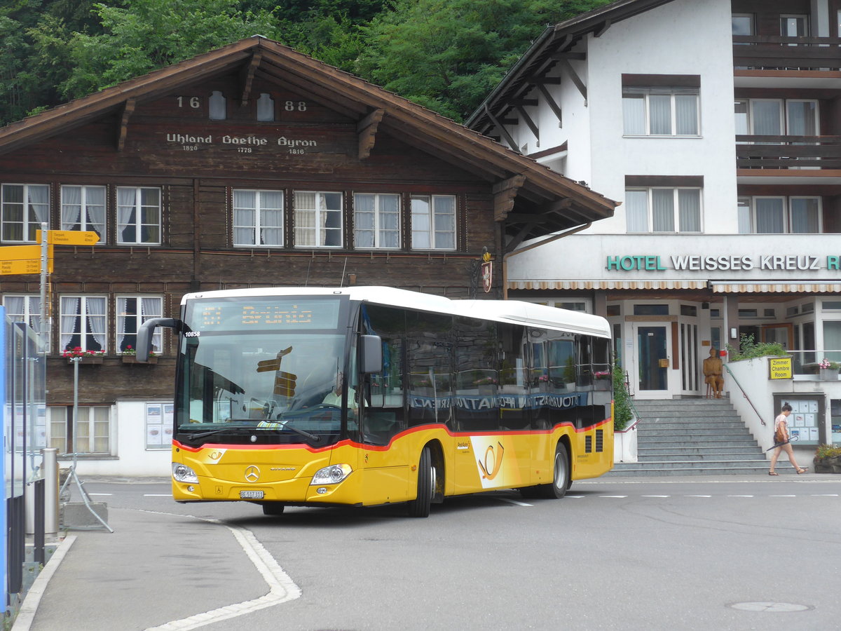 (195'009) - Flck, Brienz - Nr. 4/BE 517'311 - Mercedes am 21. Juli 2018 beim Bahnhof Brienz