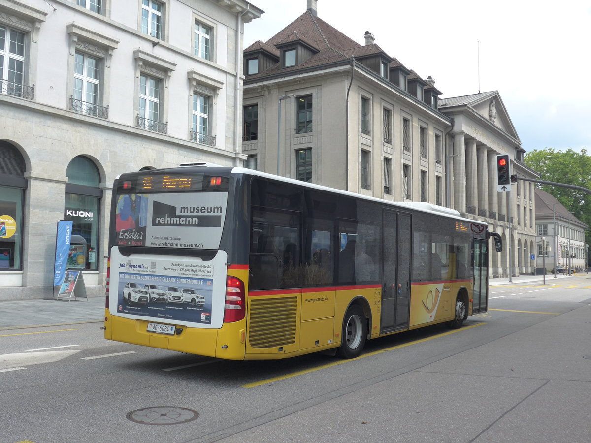 (195'094) - Brem, Wlflinswil - AG 6024 - Mercedes (ex PostAuto Nordschweiz) am 23. Juli 2018 beim Bahnhof Aarau