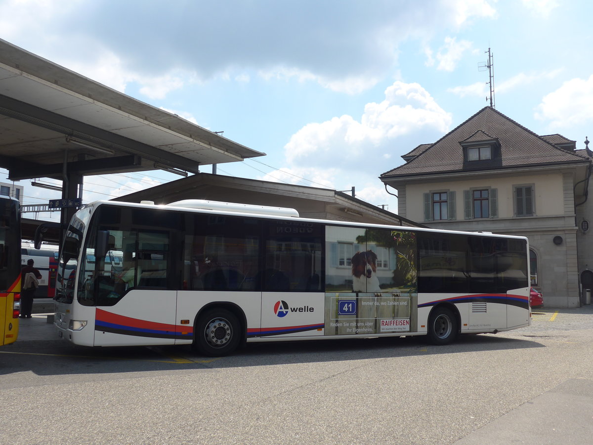(195'129) - Erne, Full - AG 382'221 - Mercedes (ex Staudacher, Mandach) am 23. Juli 2018 beim Bahnhof Brugg