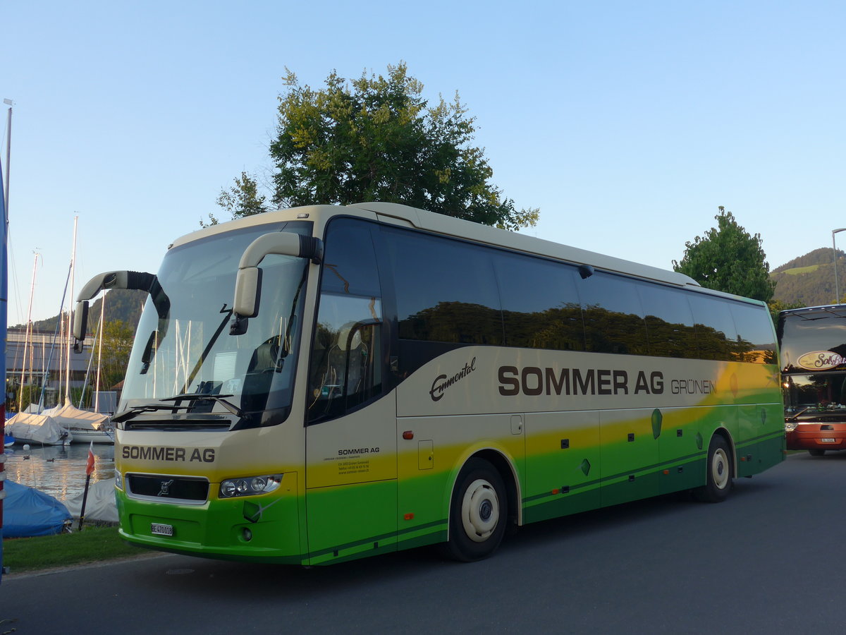 (195'199) - Sommer, Grnen - BE 470'018 - Volvo am 27. Juli 2018 in Thun, Strandbad