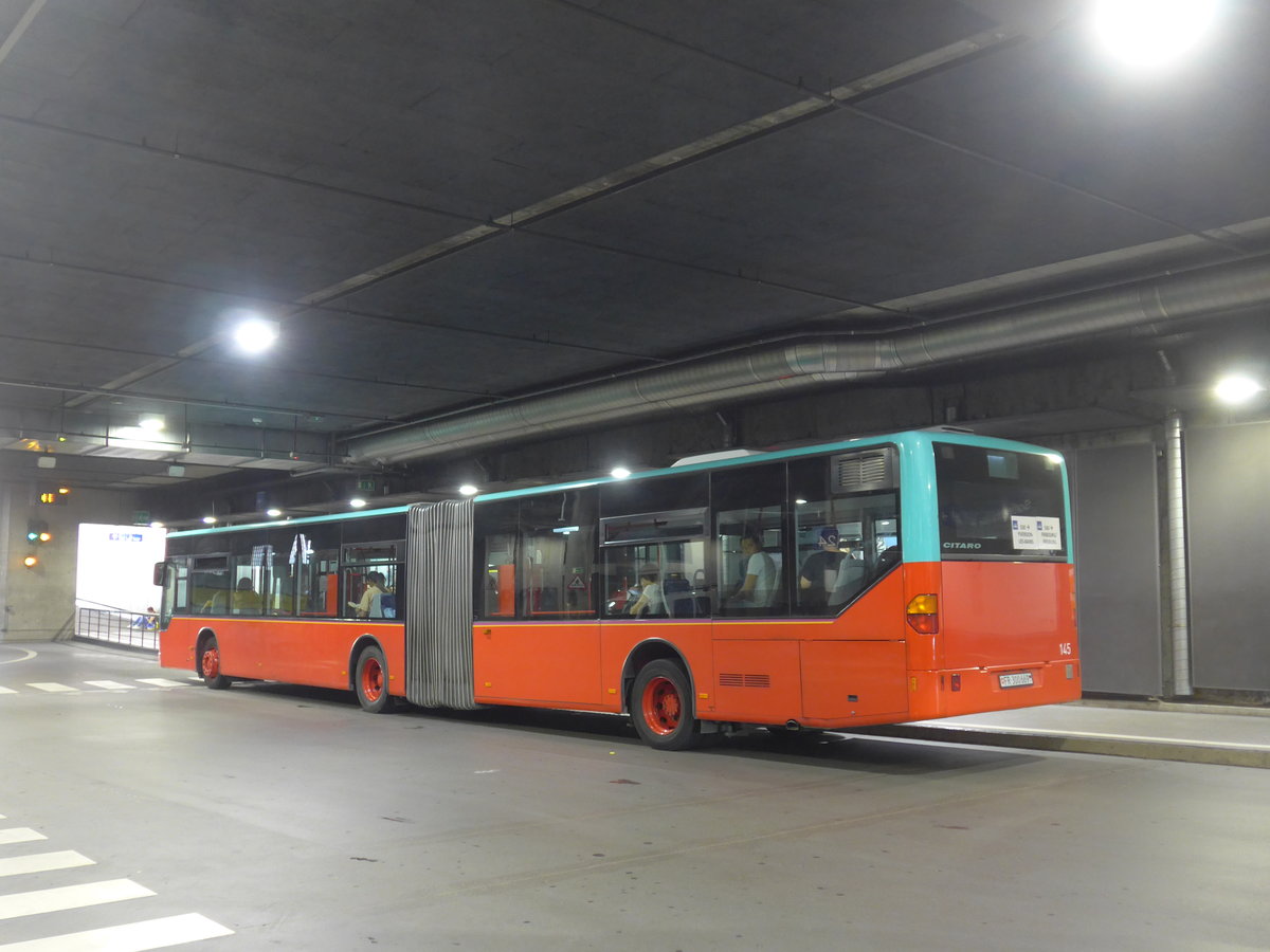 (195'362) - VB Biel - Nr. 145/FR 300'669 - Mercedes am 31. Juli 2018 in Fribourg, Busbahnhof (Einsatz Intertours)
