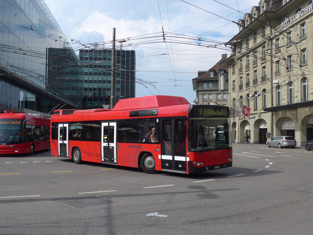 (195'468) - Bernmobil, Bern - Nr. 122/BE 624'122 - Volvo am 1. August 2018 beim Bahnhof Bern