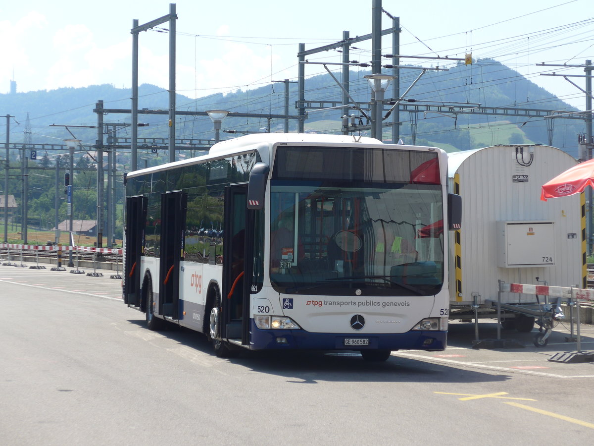 (195'575) - TPF Fribourg (TPG 520) - Nr. 661/GE 960'582 - Mercedes am 5. August 2018 beim Bahnhof Palzieux