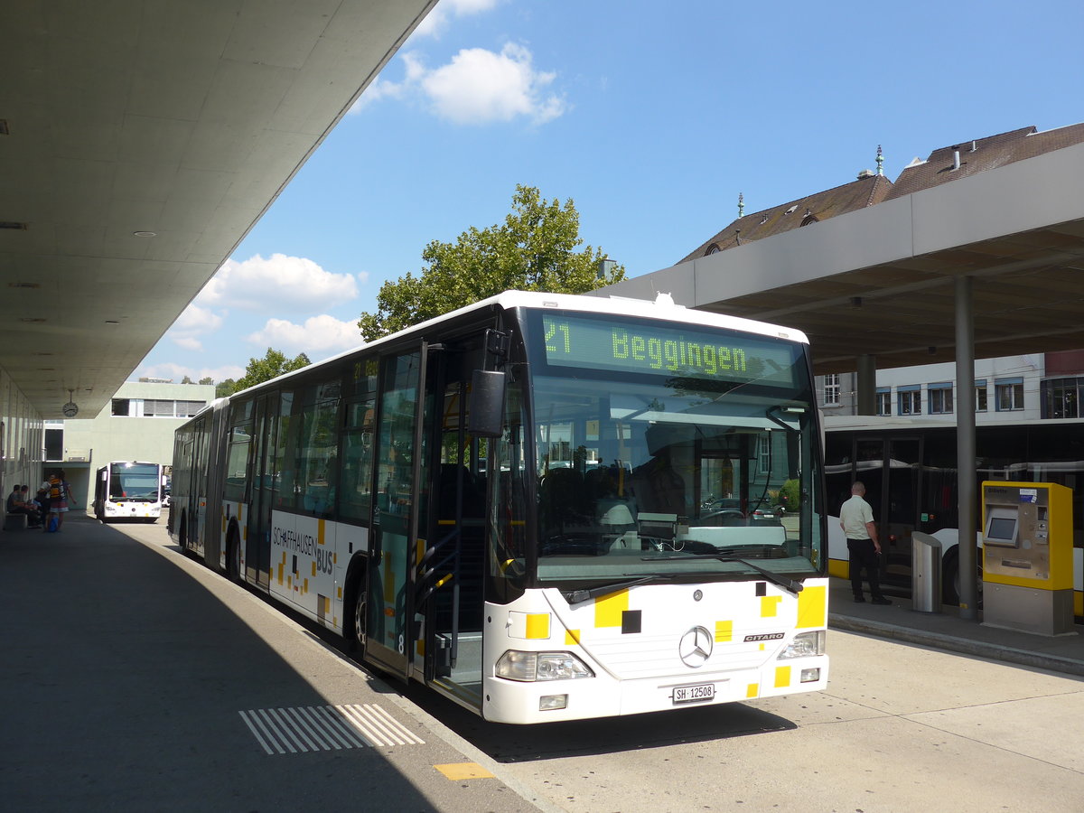 (196'159) - SB Schaffhausen - Nr. 8/SH 12'508 - Mercedes am 20. August 2018 beim Bahnhof Schaffhausen
