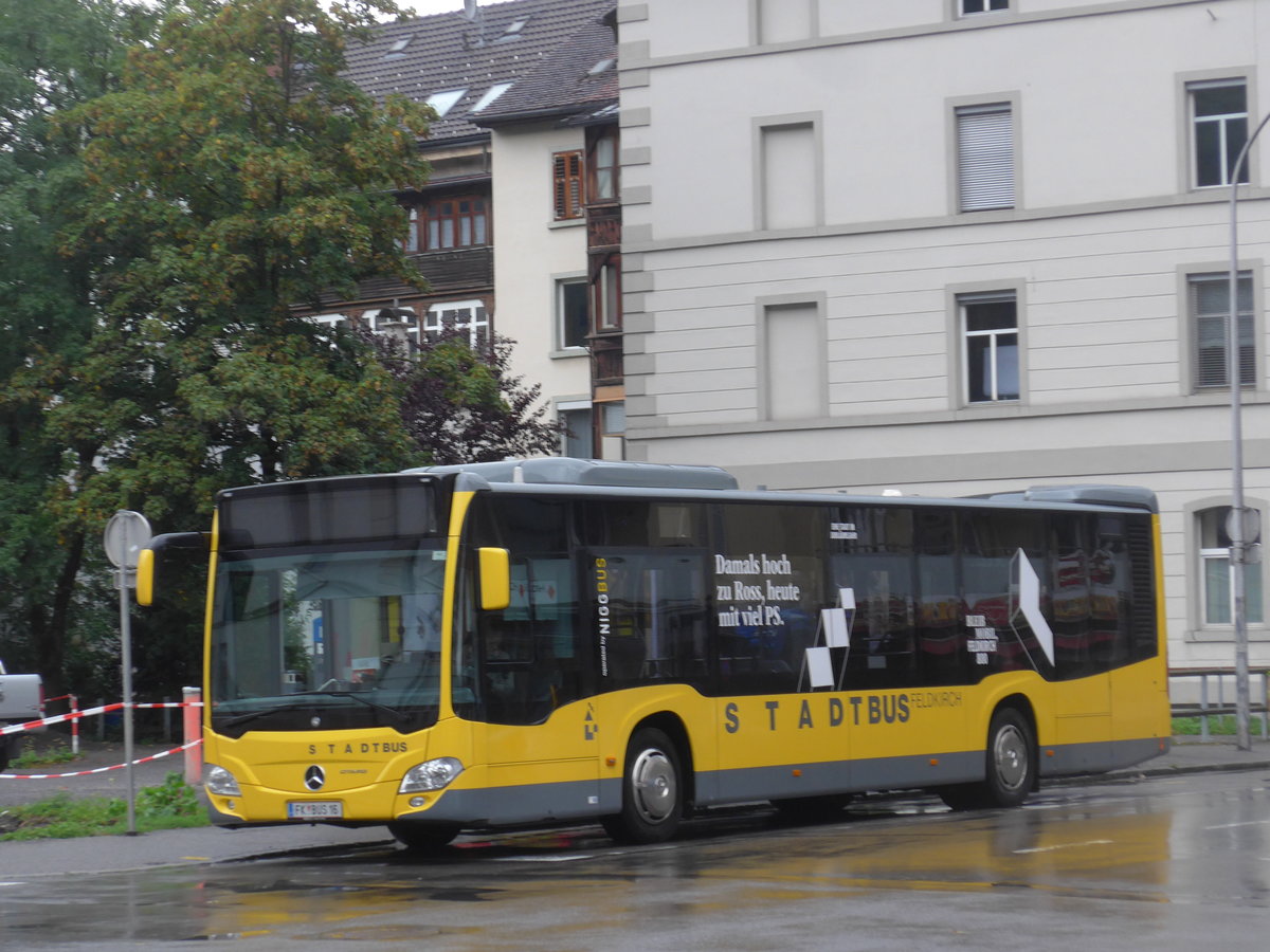 (196'271) - Stadtbus, Feldkirch - FK BUS 16 - Mercedes am 1. September 2018 beim Bahnhof Feldkirch