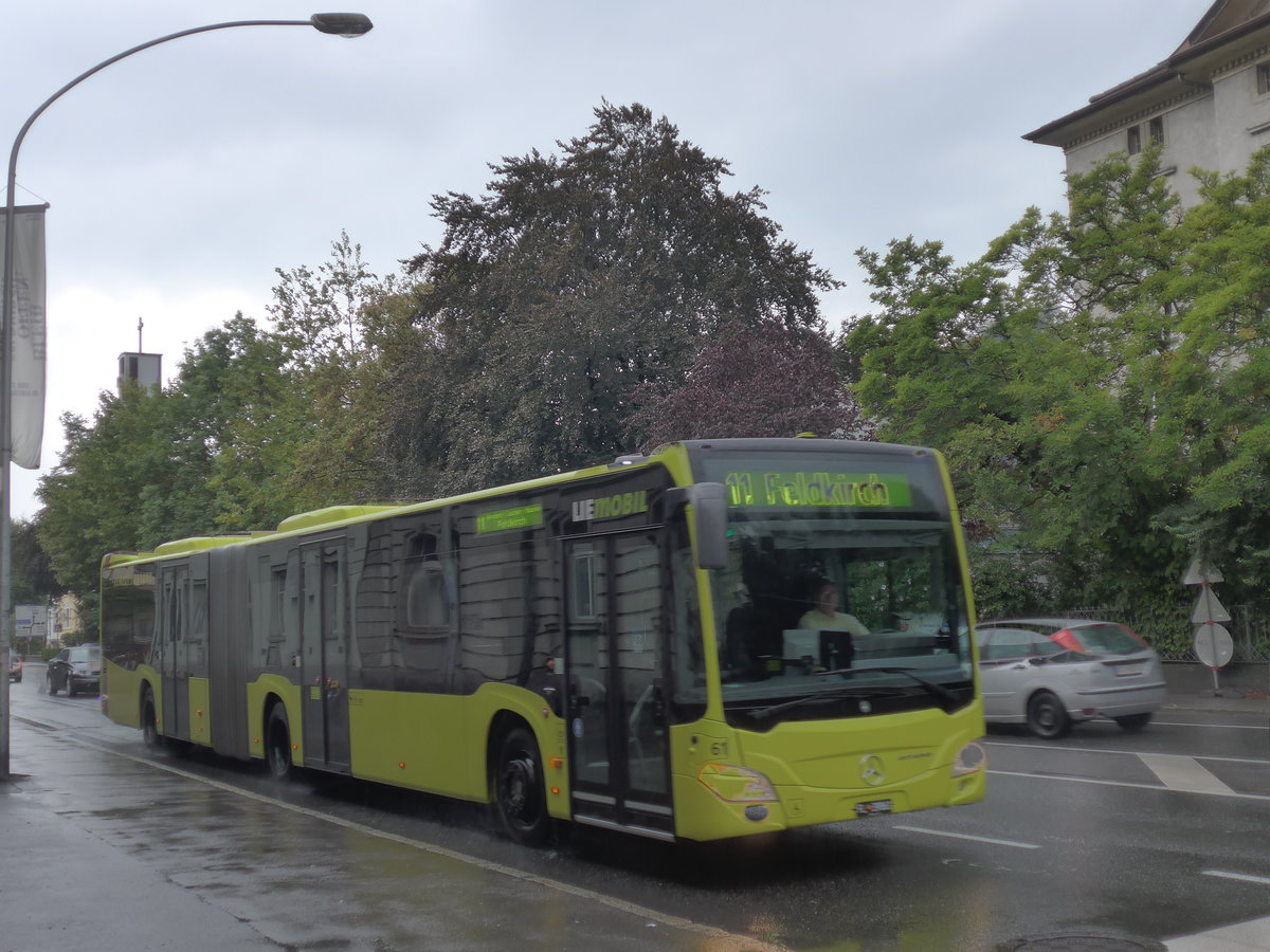 (196'276) - Aus Liechtenstein: LBA Vaduz - Nr. 61/FL 39'861 - Mercedes am 1. September 2018 in Feldkirch, Bahnhofstrasse