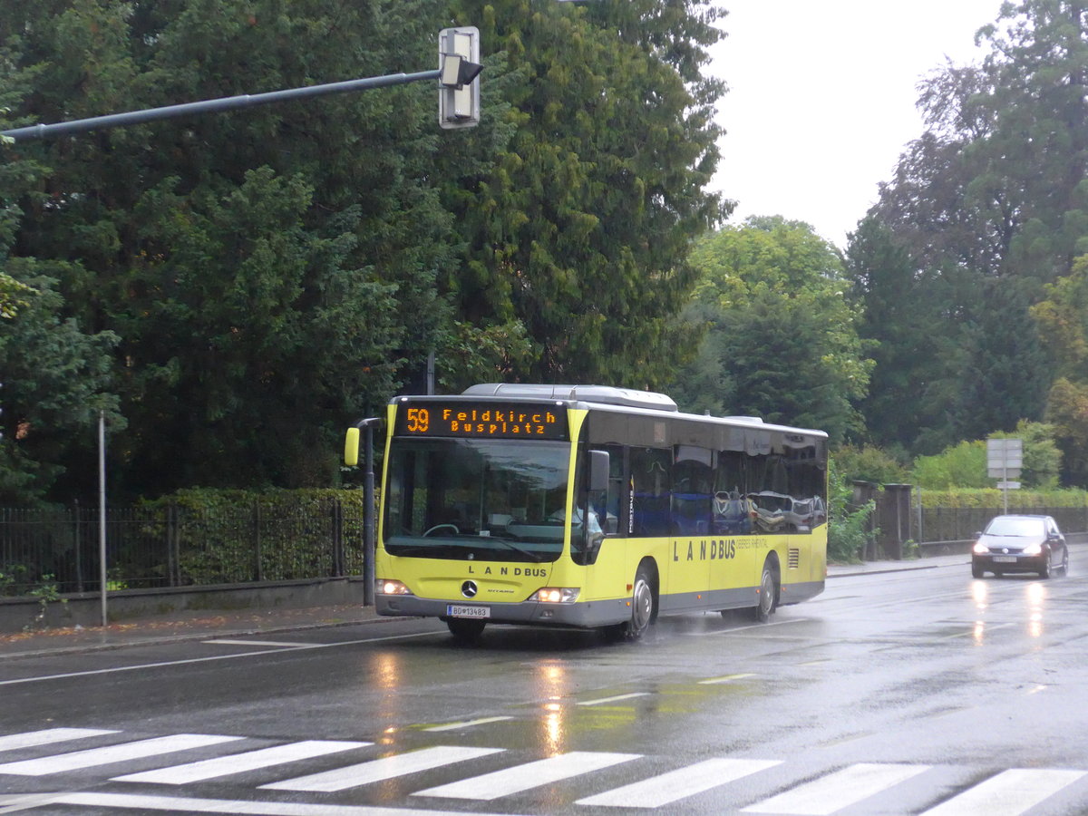 (196'292) - Landbus Oberes Rheintal, Feldkirch - BD 13'483 - Mercedes am 1. September 2018 in Feldkirch, Bahnhofstrasse