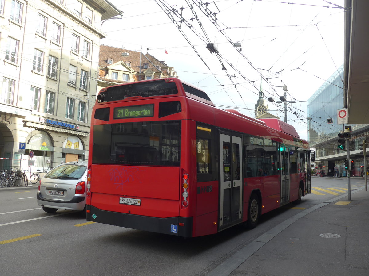 (196'360) - Bernmobil, Bern - Nr. 122/BE 624'122 - Volvo am 1. September 2018 beim Bahnhof Bern 