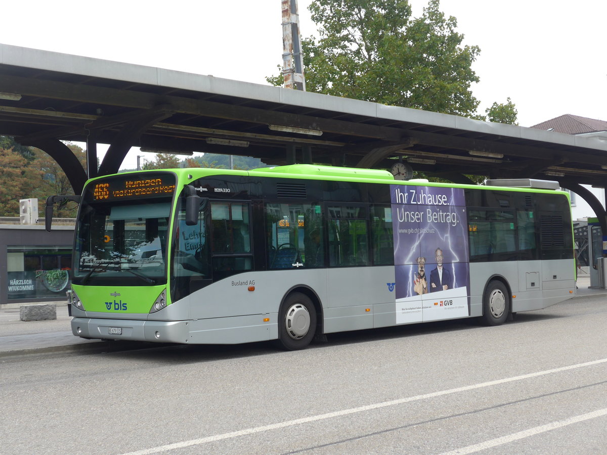 (196'393) - Busland, Burgdorf - Nr. 51/BE 679'115 - Van Hool am 2. September 2018 beim Bahnhof Burgdorf