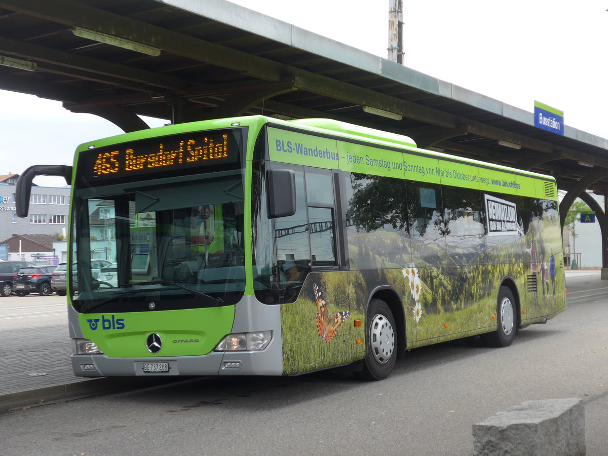 (196'395) - Busland, Burgdorf - Nr. 208/BE 737'208 - Mercedes am 2. September 2018 beim Bahnhof Burgdorf