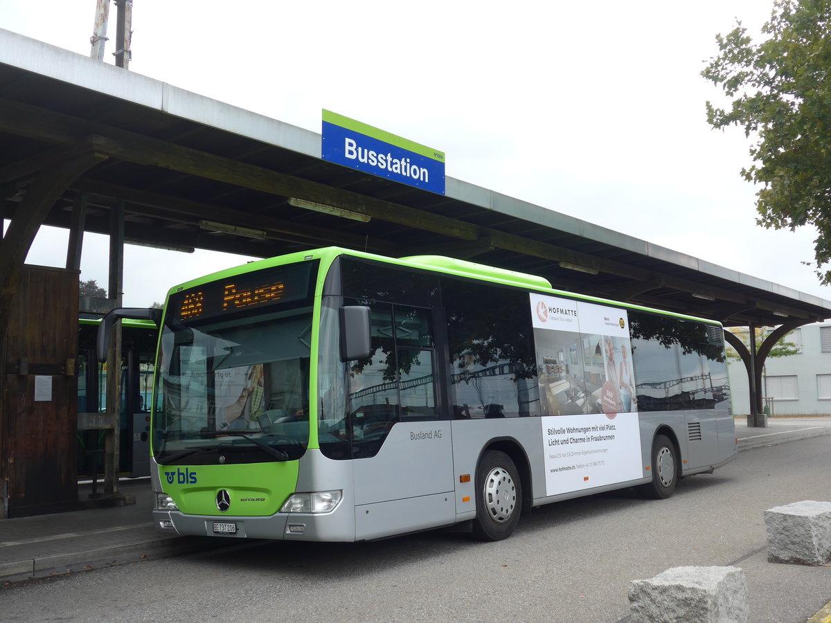 (196'397) - Busland, Burgdorf - Nr. 206/BE 737'206 - Mercedes am 2. September 2018 beim Bahnhof Burgdorf