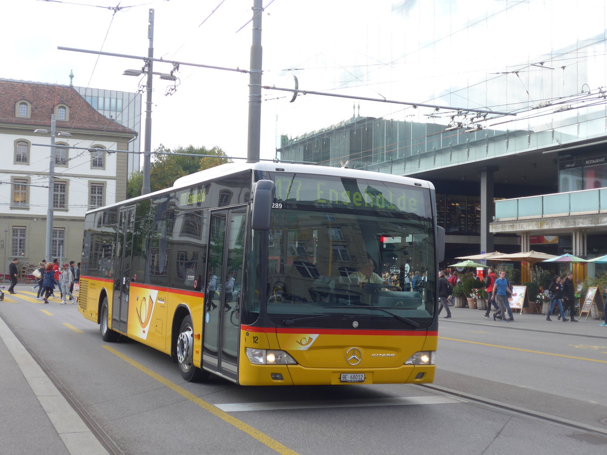 (196'557) - Steiner, Ortschwaben - Nr. 12/BE 68'012 - Mercedes am 3. September 2018 beim Bahnhof Bern