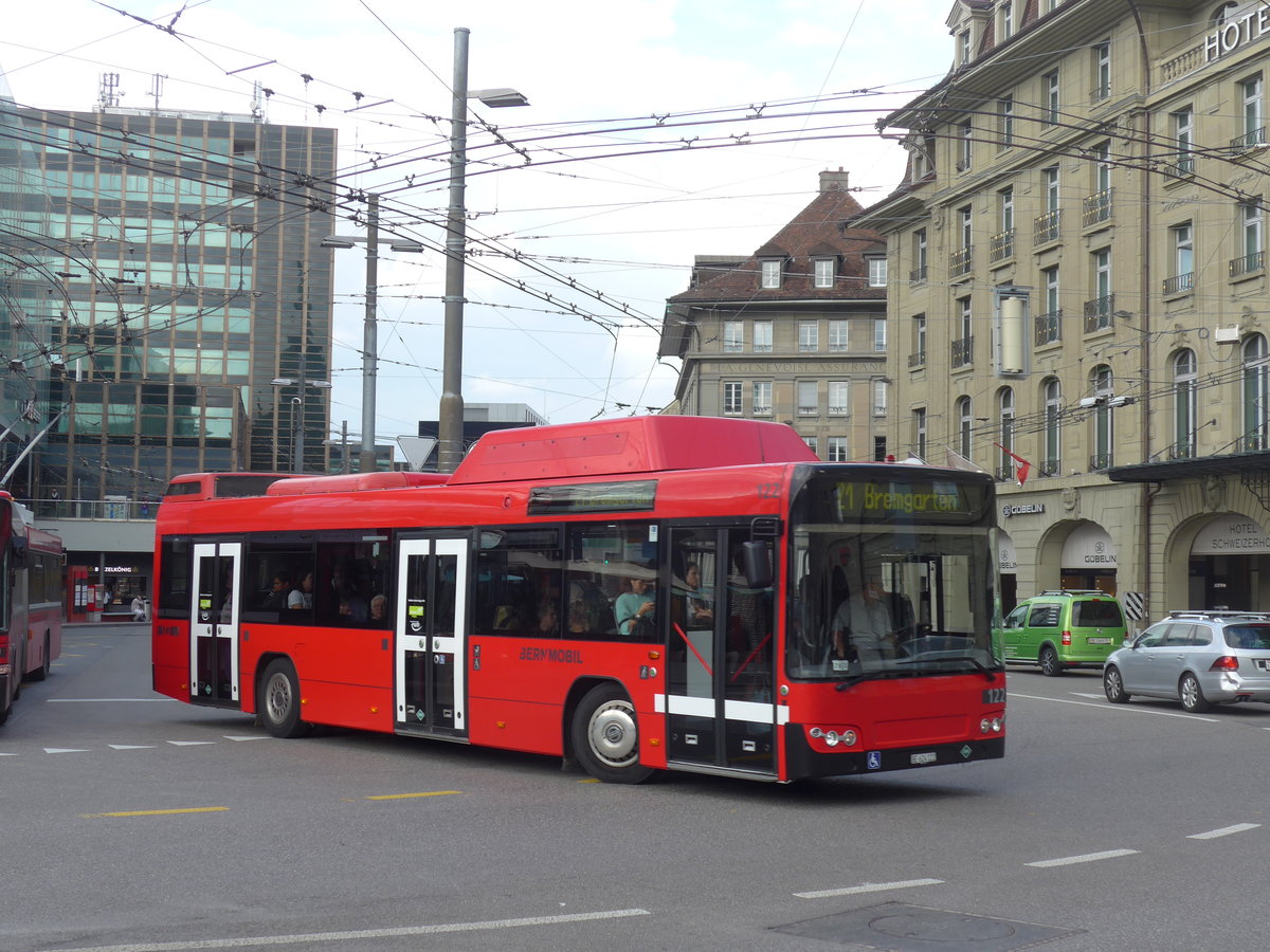 (196'563) - Bernmobil, Bern - Nr. 122/BE 624'122 - Volvo am 3. September 2018 beim Bahnhof Bern