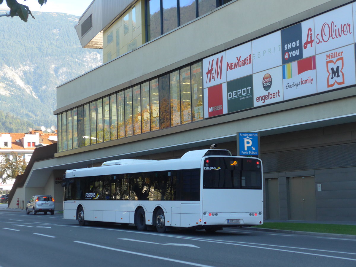(196'900) - PostBus - BD 14'330 - Solaris am 12. September 2018 in Schwaz, Innsbrucker Strasse
