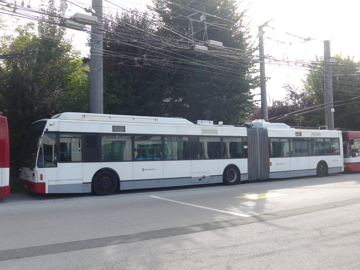 (197'122) - OBUS Salzburg - Nr. 277/S 653 JG - Van Hool Gelenktrolleybus (ex Nr. 0377) am 13. September 2018 in Salzburg, Betriebshof