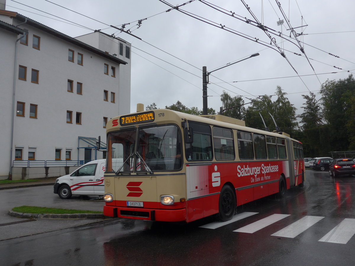 (197'446) - SSV Salzburg (POS) - Nr. 178/S 371 JL - Grf&Stift Gelenktrolleybus am 14. September 2018 beim Bahnhof Salzburg Sd