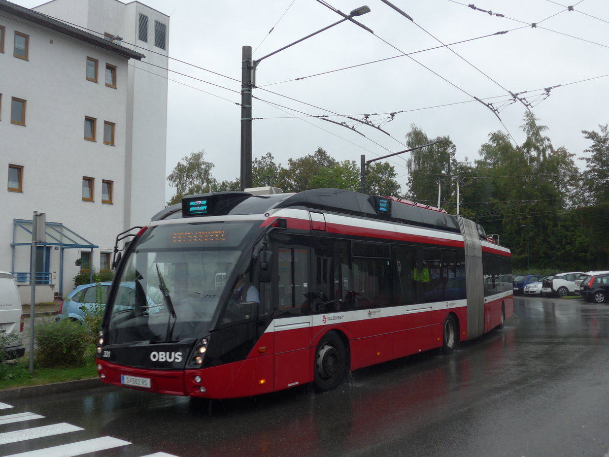 (197'456) - OBUS Salzburg - Nr. 331/S 562 RS - Solaris Gelenktrolleybus am 14. September 2018 beim Bahnhof Salzburg Sd