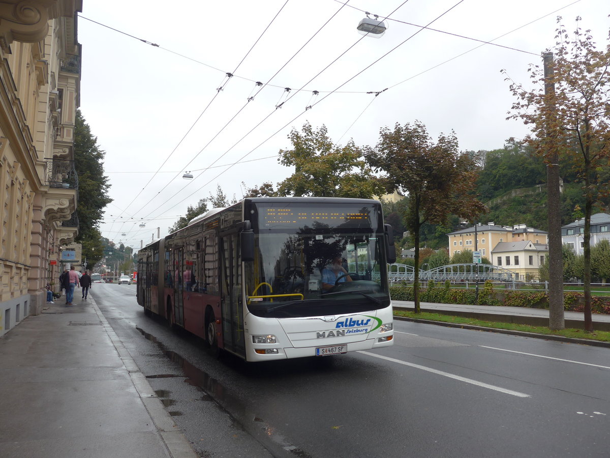 (197'510) - Albus, Salzburg - Nr. L1771/S 467 SP - MAN am 14. September 2018 in Salzburg, Mozartsteg