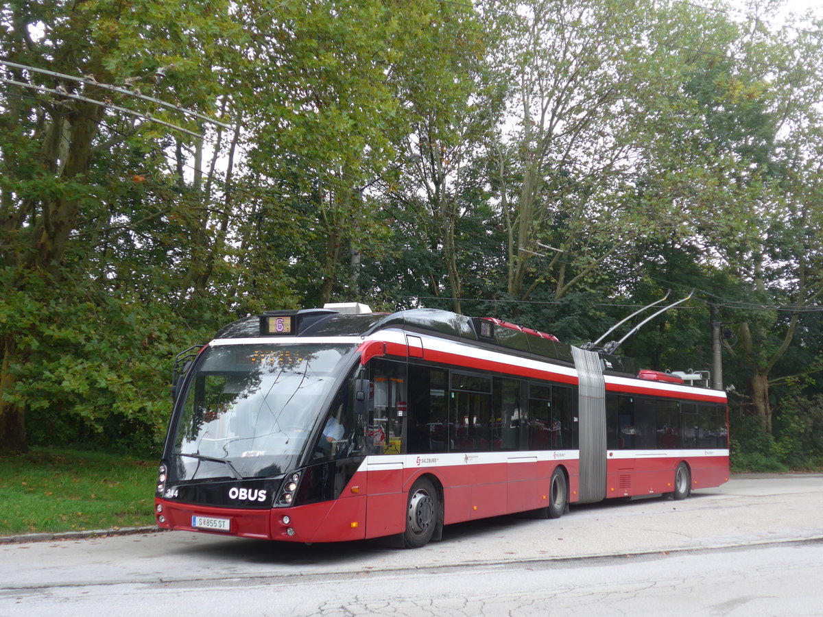 (197'548) - OBUS Salzburg - Nr. 344/S 855 ST - Solaris Gelenktrolleybus am 14. September 2018 in Salzburg, Itzling West