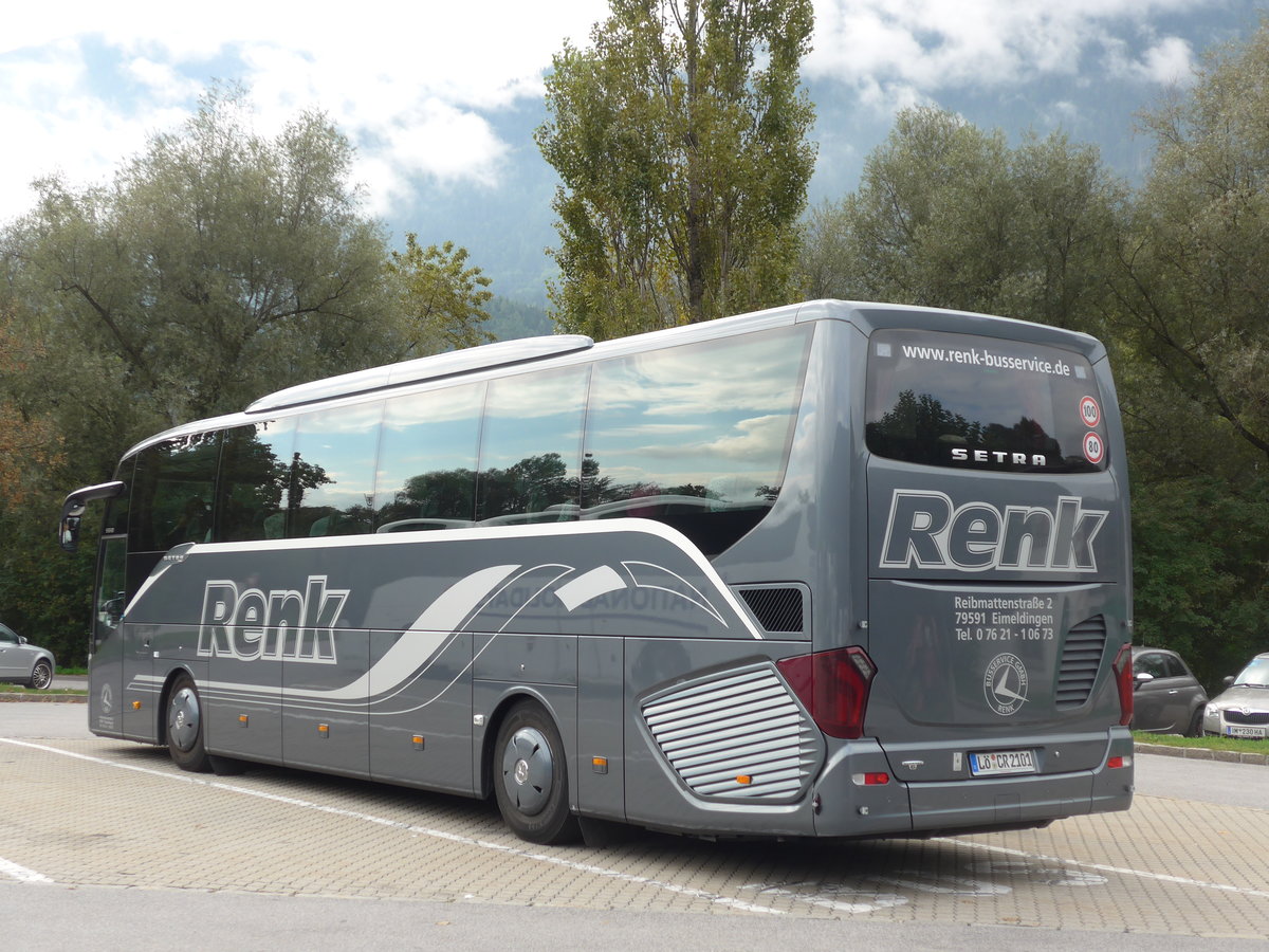 (197'629) - Aus Deutschland: Renk, Eimeldingen - L-CR 2101 - Setra am 15. September 2018 in Pettnau, Raststation