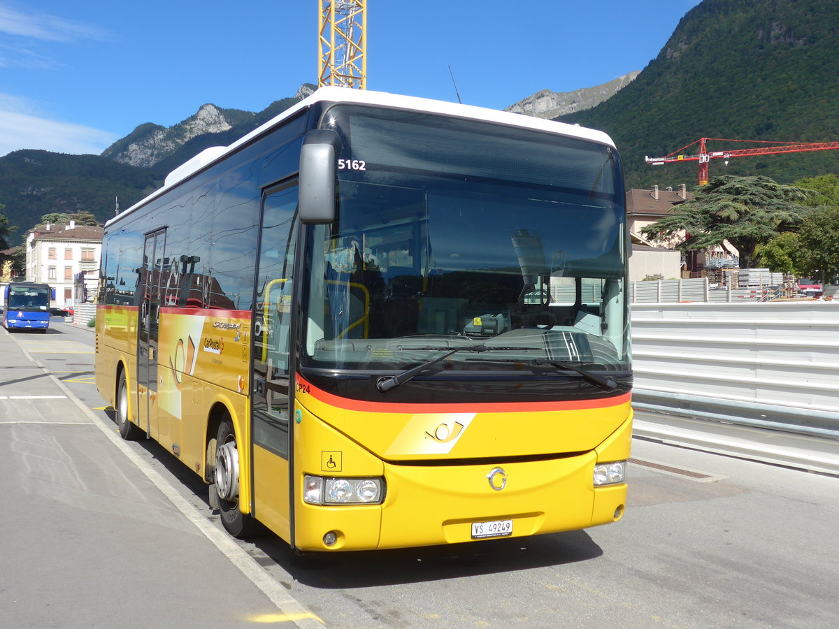 (197'924) - TPC Aigle - Nr. CP24/VS 49'249 - Irisbus (ex VD 1085) am 23. September 2018 beim Bahnhof Aigle