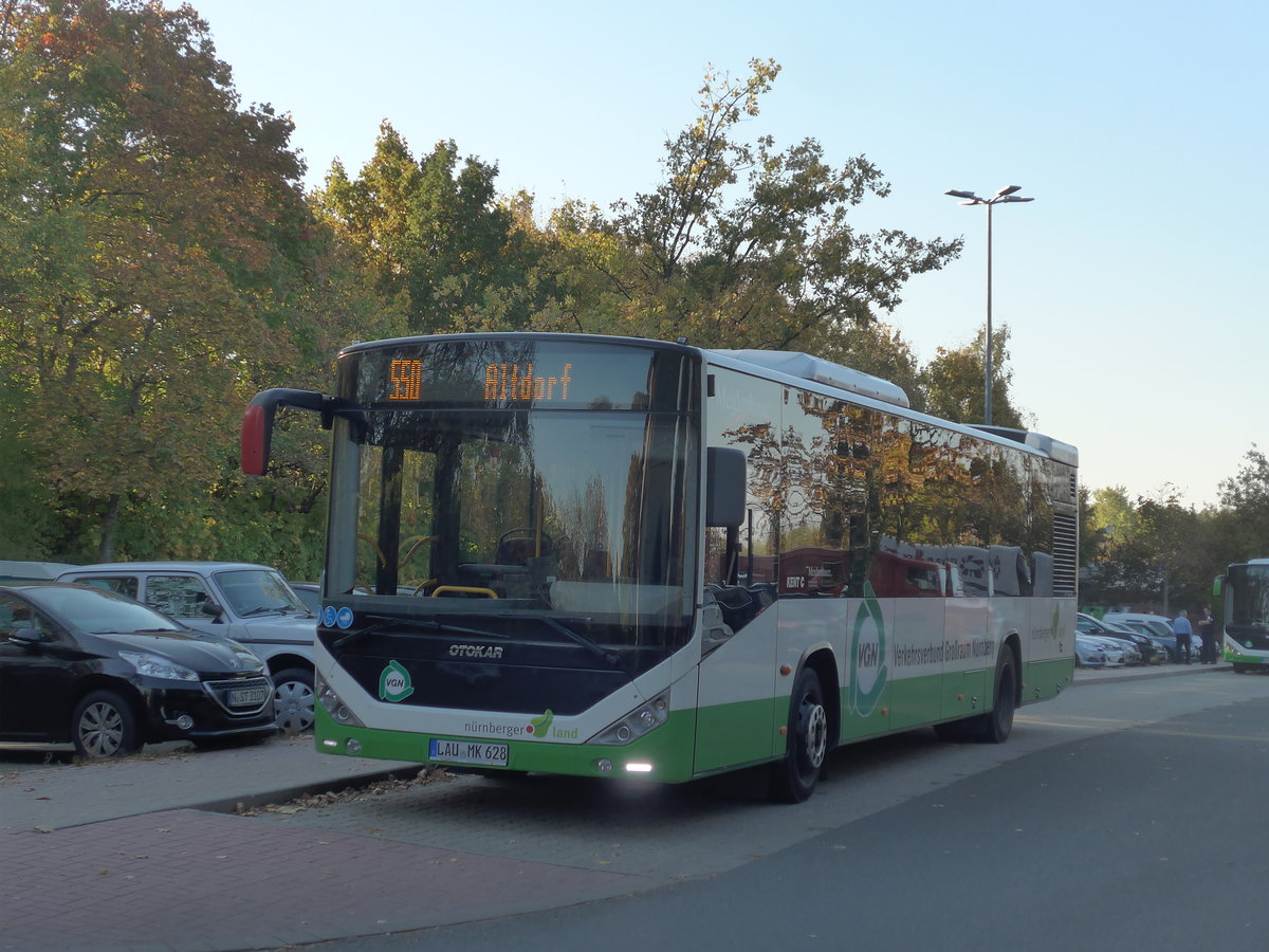 (198'295) - Meidenbauer, Knigstein - LAU-MK 628 - Otokar am 15. Oktober 2018 beim Bahnhof Altdorf