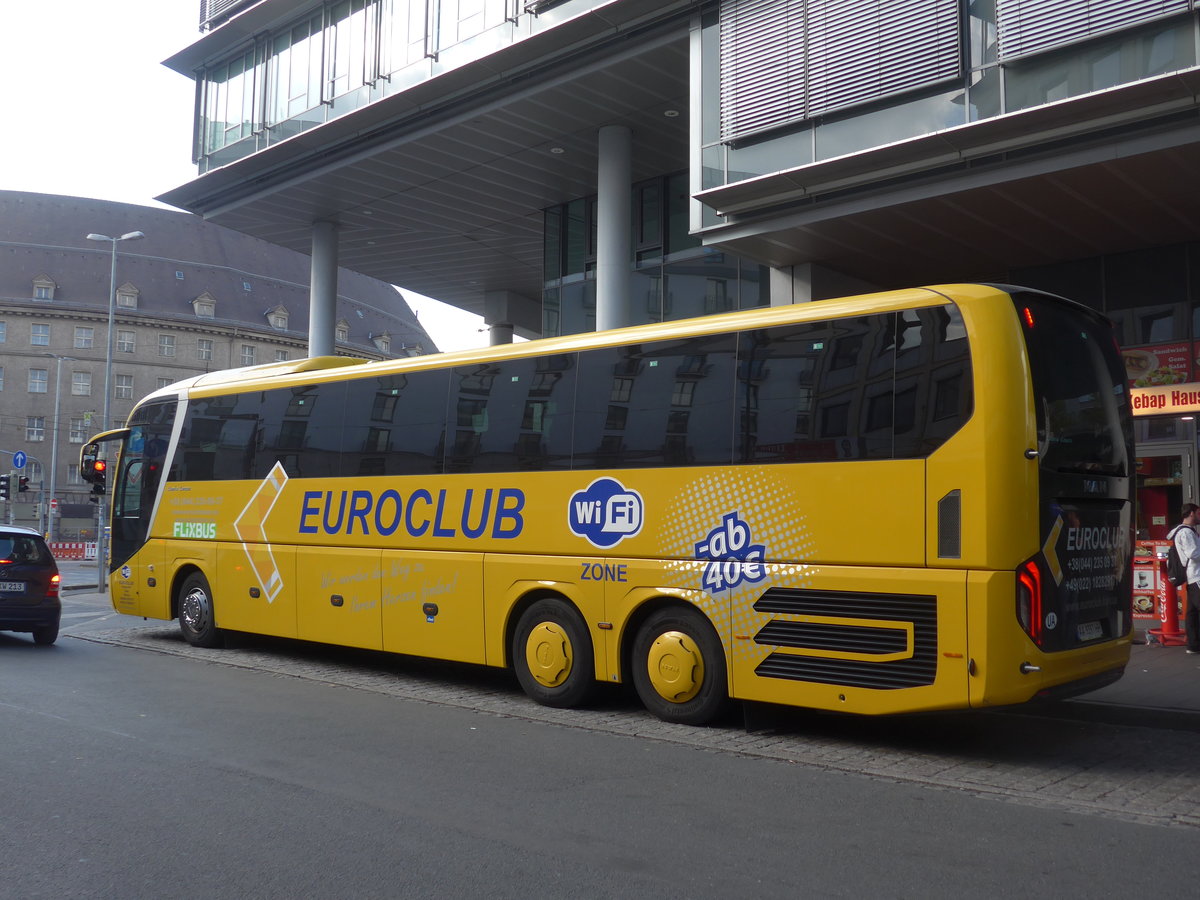 (198'971) - Aus der Ukraine: Euroclub, Kiew - AA 9397 HH - MAN am 21. Oktober 2018 in Nrnberg, Zentraler Busbahnhof