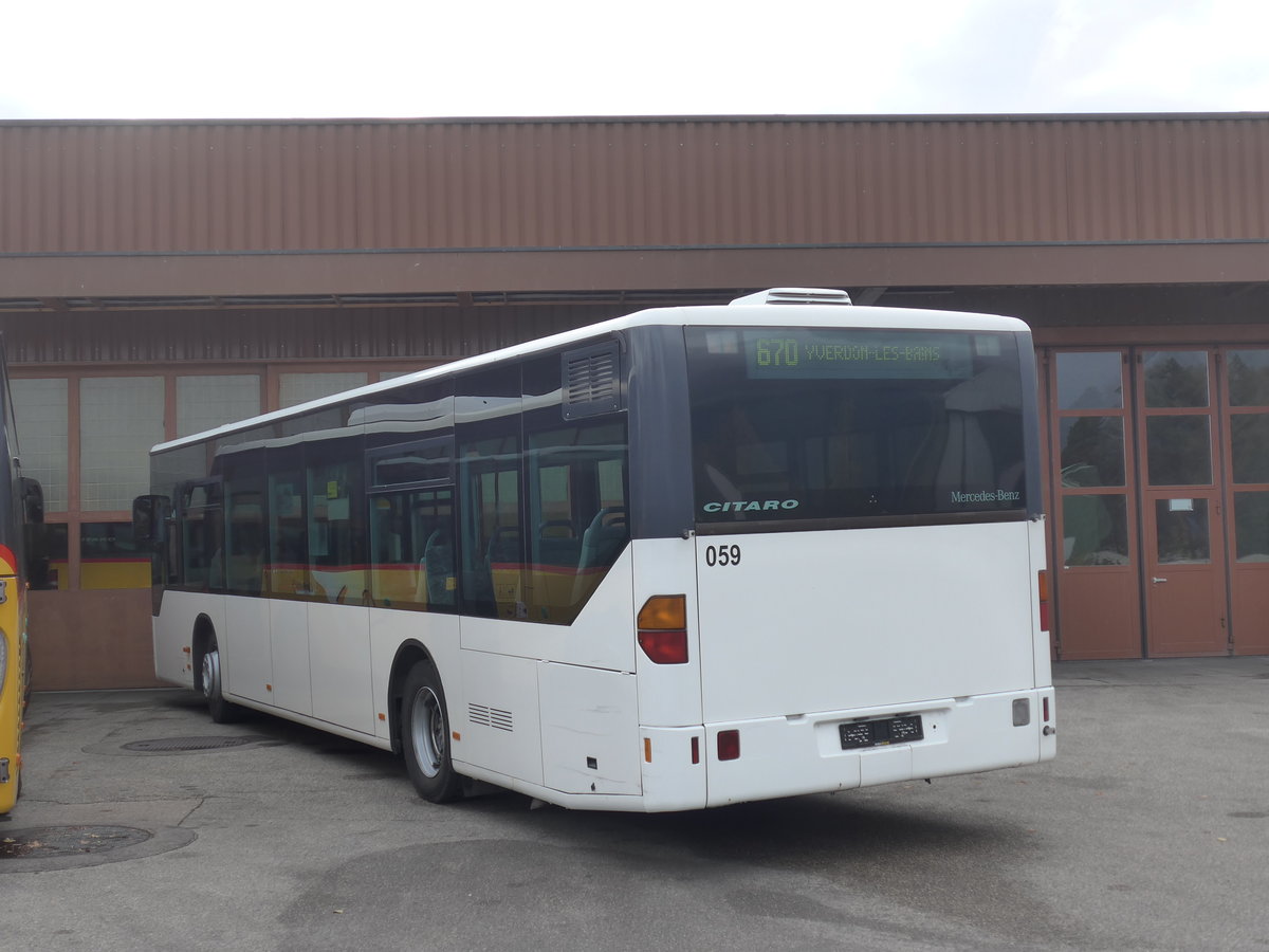 (199'049) - Interbus, Yverdon - Nr. 59 - Mercedes (ex CarPostal Ouest; ex PostAuto Bern; ex P 25'380) am 28. Oktober 2018 in Yverdon, Postgarage