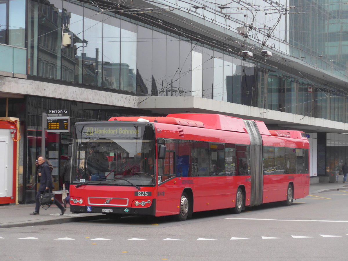 (199'076) - Bernmobil, Bern - Nr. 825/BE 612'825 - Volvo am 29. Oktober 2018 beim Bahnhof Bern