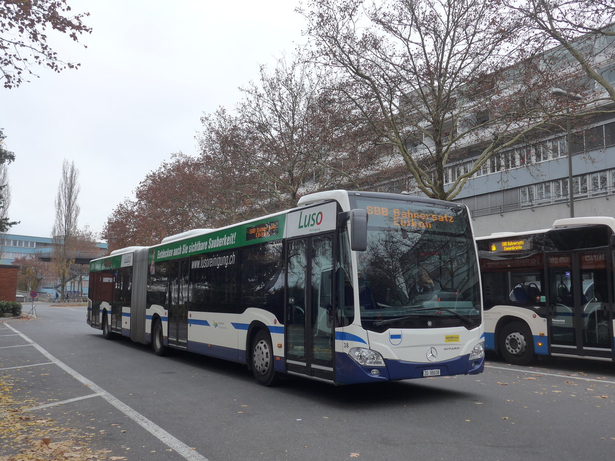 (199'341) - ZVB Zug - Nr. 38/ZG 88'038 - Mercedes am 18. November 2018 in Luzern, Inseli-P