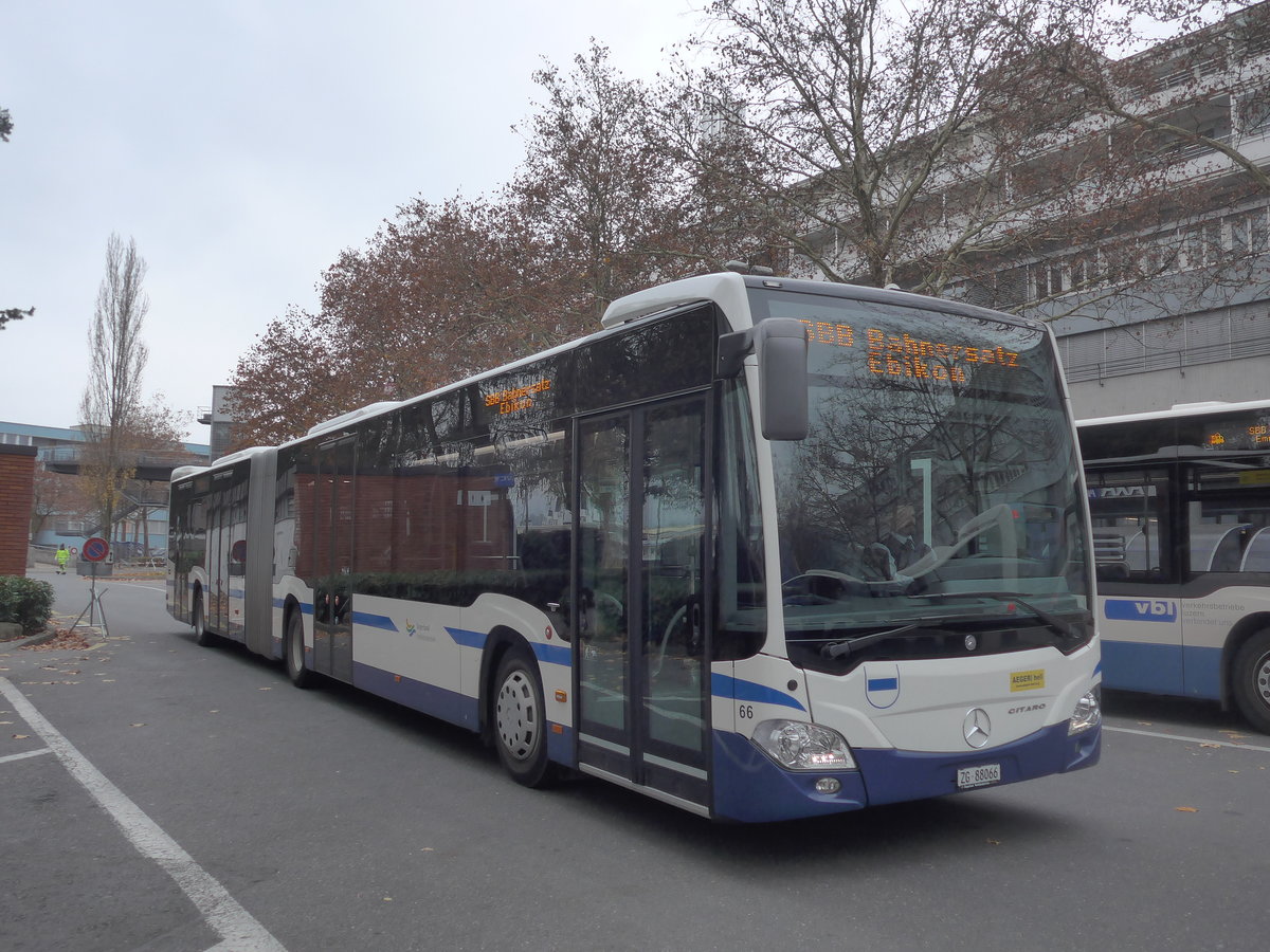 (199'359) - ZVB Zug - Nr. 66/ZG 88'066 - Mercedes am 18. November 2018 in Luzern, Inseli-P