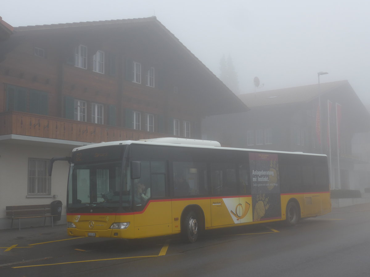 (199'599) - PostAuto Bern - BE 653'385 - Mercedes am 26. November 2018 in Aeschi, Post